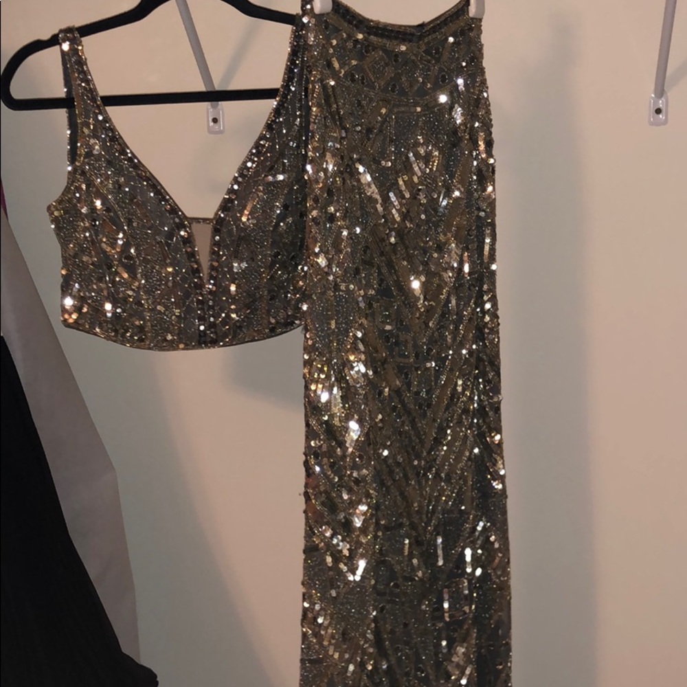 Two piece prom dress